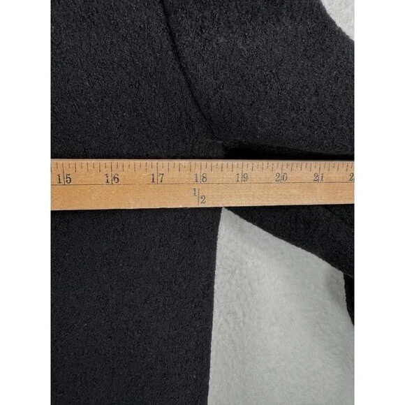 Seed Heritage Wool blend open tailored mid length Coat black money 90s sz 6 - Picture 5 of 6